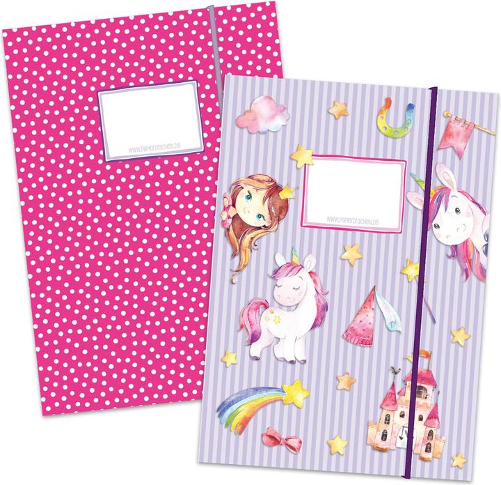 Actual product image Papierdrachen School folder set of 2 DIN A4 - Unicorn (VE 4) (A4, 2 x)