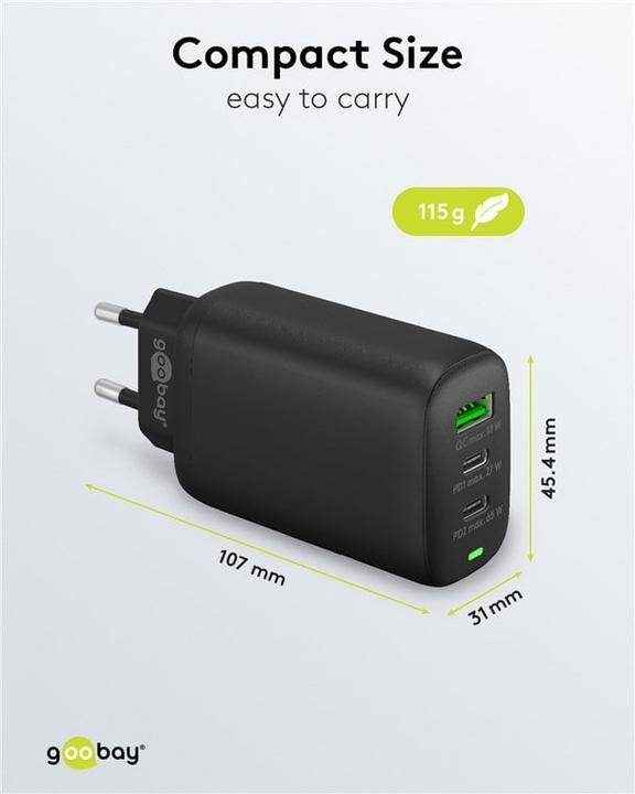 Produktbild Goobay Multiport-Schnellladegerät (65 W)