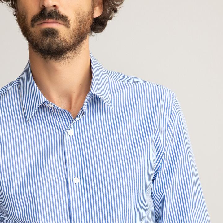 Image du produit La Redoute Collections Chemise à rayures avec col français (XL)
