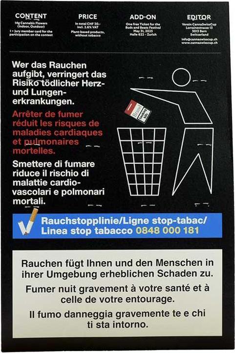 Energie-Label CannaSwissCup 2024/25 CBD Hasch (13 g, Indoor)