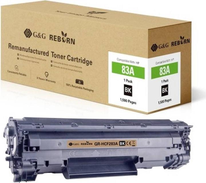 Produktbild G&G Toner ersetzt HP 83A Kompatibel Schwarz 1500 Seiten Reborn remanufactured 2