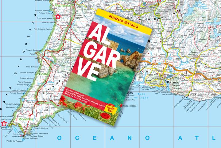 Actual product image Algarve Pocket Travel Guide - with pull out map (English, Marco Polo Travel Publishing, 2023)