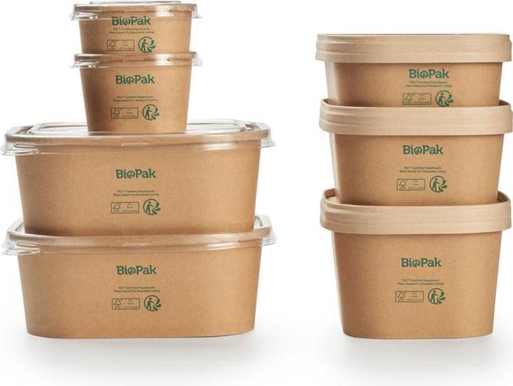 Immagine prodotto Biopak Coperchio Brick Box Medium 500 - 1000 ml, marrone, 25 pezzi (25 x)