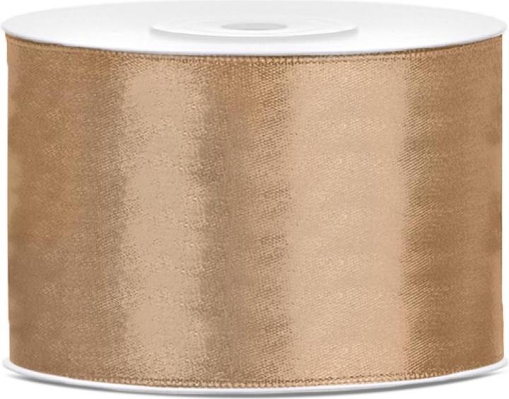 Actual product image Partydeco Satin ribbon 50mm copper (25m)
