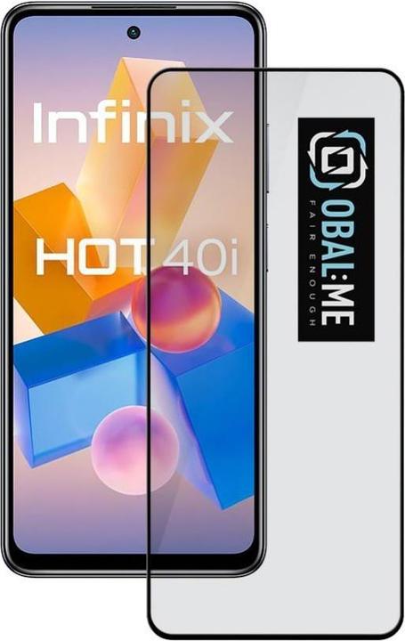 Actual product image - OBAL:ME 5D Glass Screen Protector for Infinix Hot 40i Black (1 Piece, Infinix Hot 40i)