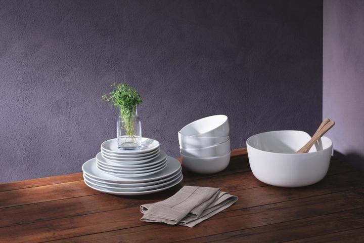 Actual product image LSA Dine salad bowl with oak cutlery Ø24cm (24 cm, 1 x)