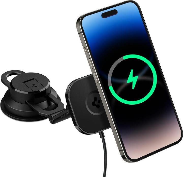 Actual product image Spigen car mount Onetap Pro 3 ITS35W-3 DASH z QI 10W for iPhone with Magsafe black