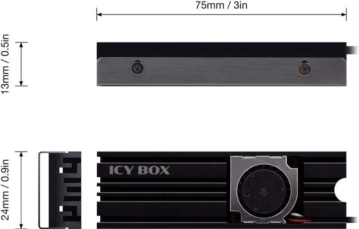 Immagine prodotto RaidSonic Dissipatore di calore Icy Box con ventola per M.2 SSD