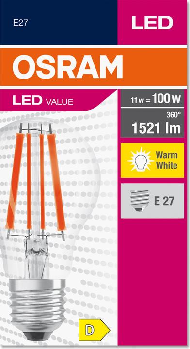 Immagine prodotto Osram Lampada a filamento LED (E27, 11000 W, 1521 lm, 1 x, D)