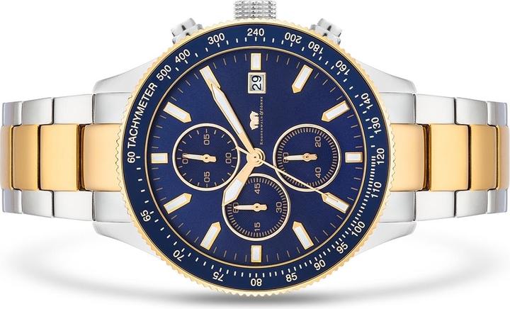 Actual product image Men's Chronograph Carthage II stainless steel silver/yellow gold - 23556 (Chronograph, 43 mm)