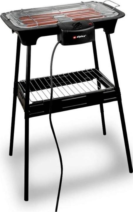 Produktbild Alpina Maschinen Elektro Tisch-Standgrill 2000W schwarz (2 kW)