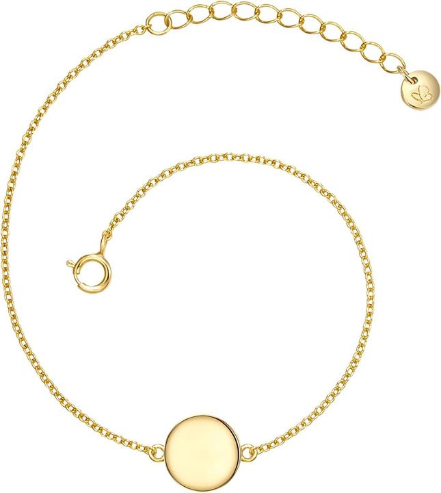 Glanzstücke München Damen Kreis Sterling Silber gelbgold - 31394 (17 cm, Sterling Silber)