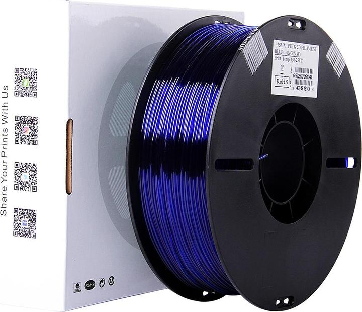 Immagine prodotto eSUN PETG 1,75 mm blu 1 kg di filamento 3D (PETG, 1.75 mm, 1000 g, Blu)