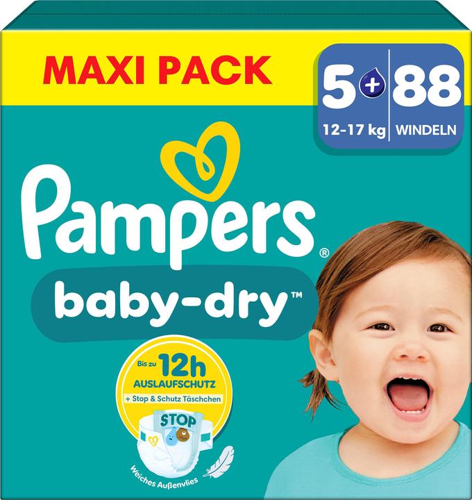 Produktbild Pampers Baby-Dry (Gr. 5+, Halbmonatsbox, 88 Stück)
