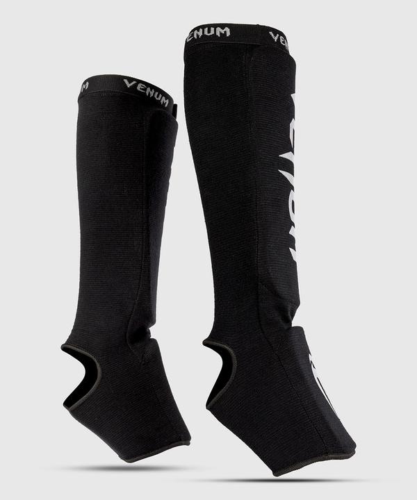 Actual product image Venum Kontact Shin Guards Schwarz/Silber, L, Grösse: L (L)