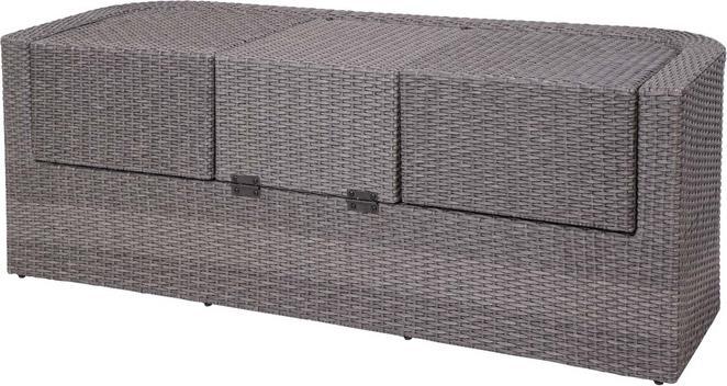 Image du produit Swisshandel24 3in1 Set, Garden/Lounge Set Sun Island, rotin demi-rond en polypropylène filé - Gris, coussins anthr