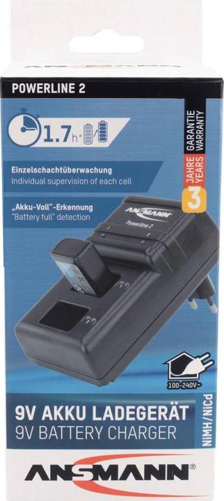 Actual product image Ansmann Powerline 2 (1 pcs., 9V Block, Chargers without battery)