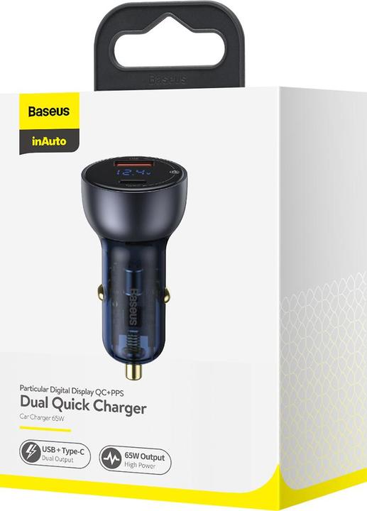 Actual product image Baseus 65W Dual Quick Charger