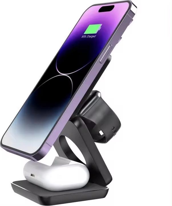 Produktbild PhoneLook PowerSafe kompakte 3-in-1-Ladestation MagSafe (iPhone, Apple Watch, AirPods) (15 W)