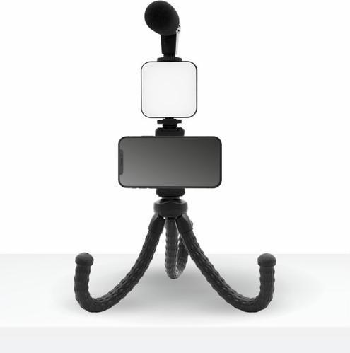 Immagine prodotto Muvit Kit Vlogging 4 En 1 Micro + Trepied + Supporto + LED (Materiale sintetico)