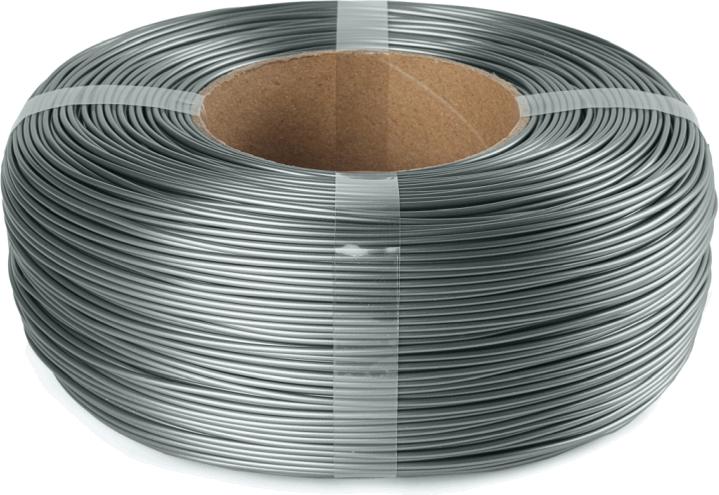 Actual product image The Filament ReFill PETG 1.75mm SILVER ALUMINIUM 1kg (PETG, 1.75 mm, 1000 g, Silver)