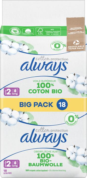 Actual product image Always Cotton Protection (18 x, Sanitary pads)