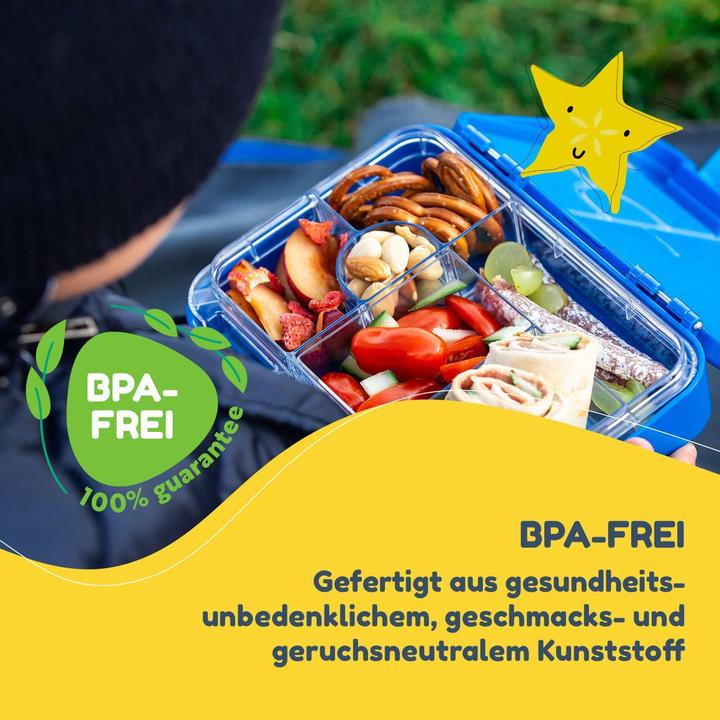 Image du produit Schmatzfatz Junior boîte à pain, bleu girafe