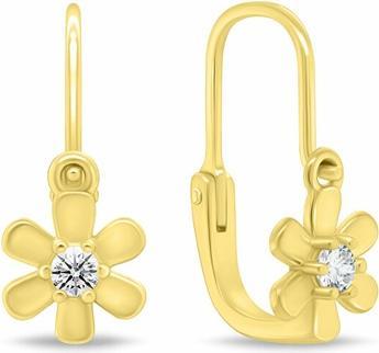 Produktbild Brilio Silver - Luxury gold-plated earrings with clear zircons EA1012R