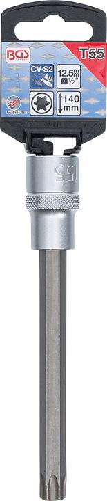 Actual product image BGS Bit Socket length 140 mm 12.5 mm (1/2") Drive T-Star (for Torx) T55 (12.5 mm)
