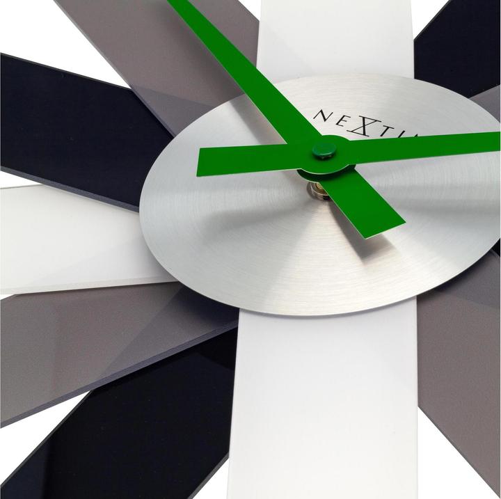 Produktbild Nextime Wanduhr Plexi Ø 40 cm, Grau/Schwarz/Weiss (40 cm)
