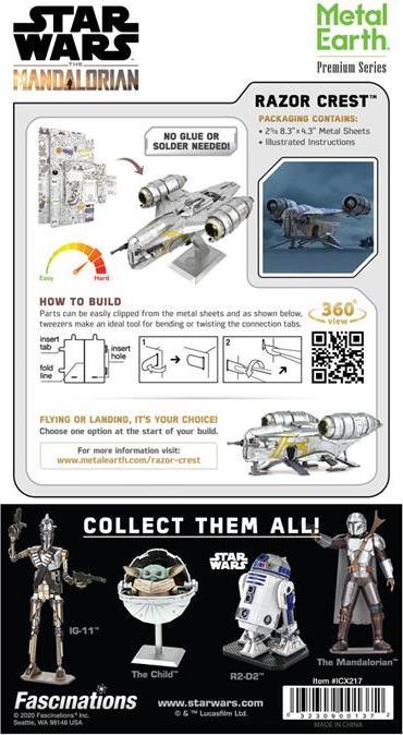 Produktbild Metal Earth Iconx Star Wars Mandalorian - Razor Crest