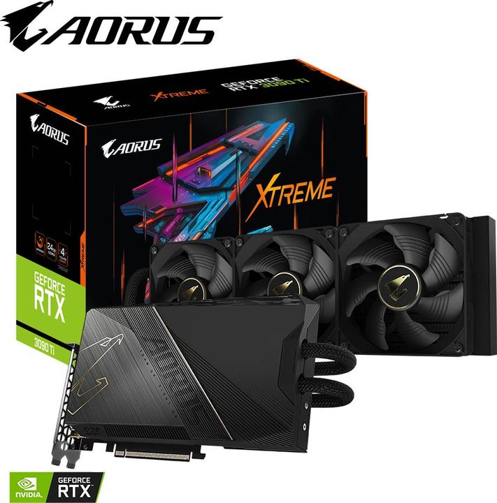 Produktbild Gigabyte AORUS GeForce RTX 3090 Ti XTREME WATERFORCE 24G (24 GB)