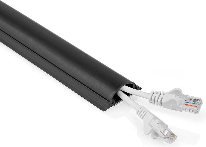 Produktbild Nedis Kabelmanagement | Röhre | 1 Stück | max. Kabeldicke: 16 mm | PVC | Schwarz (Kabelkanal, 50.10 cm)
