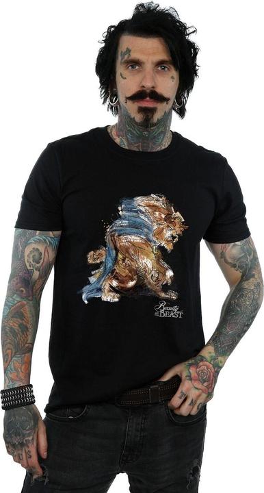 Actual product image Disney Mens Beauty And The Beast Beast Sketch T-Shirt (XXL)