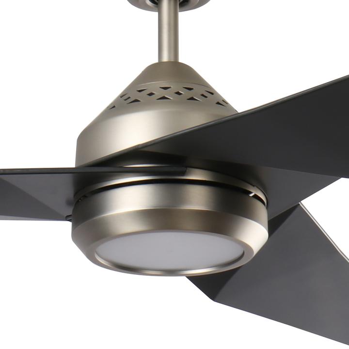 Actual product image Elstead Lighting Jade silent ceiling fan with LED light Ø152cm + remote control satin black (45 dB)