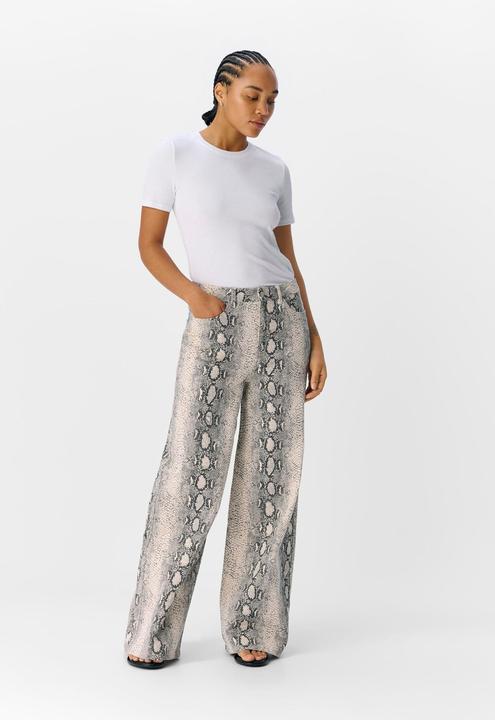 Image du produit Object Print Jeans mit weitem Bein (XS)