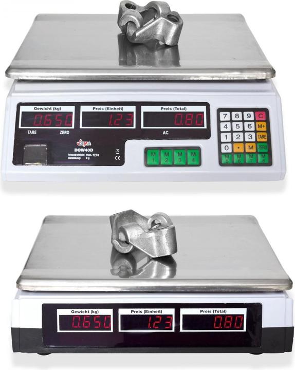 Produktbild Dema Obstwaage Ladenwaage Industriewaage Marktwaage Preiswaage Waage Digital 40 kg