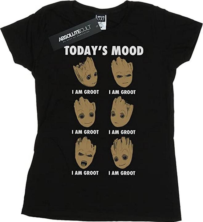 Immagine prodotto Guardians of the Galaxy Maglietta Donna/Ladies Today's Mood Baby Groot in cotone Boyfriend (3XL)