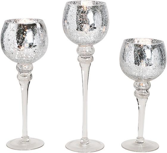 G. Wurm Set de lanternes calice craquant argent 30, 35, 40 (3 x)