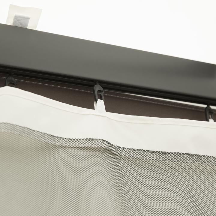 Actual product image Outsunny Fly net for 3 x 3 m gazebos with zip fastener (352 cm, 352 cm)