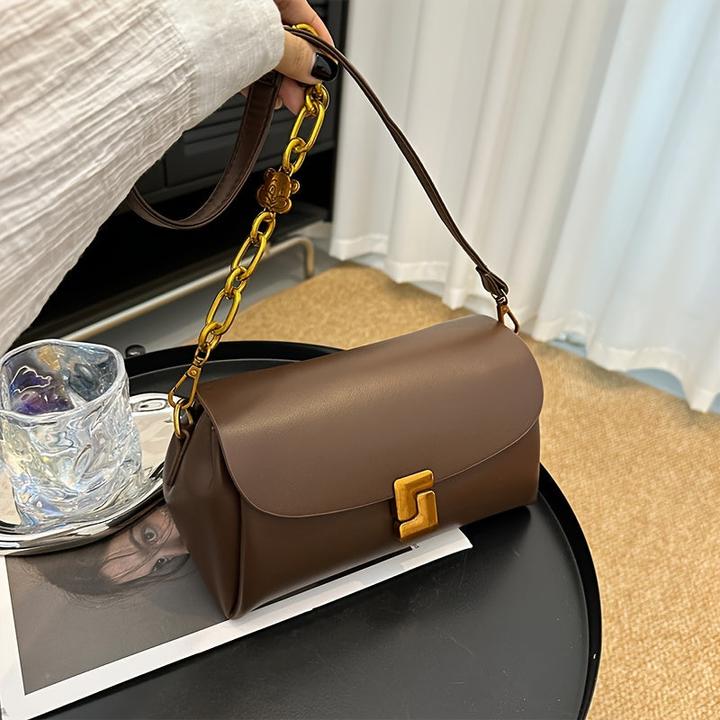 Produktbild Only-Bags.Store Elegante schwarze Kunstleder-Kreuztasche, einfarbig, verstellbarer Riemen, Reissverschluss
