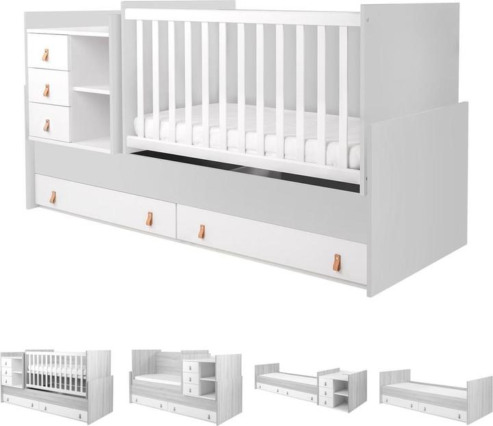 Produktbild Kikkaboo Babybett Lorena 4 in 1 Kommode (60 x 120 cm)