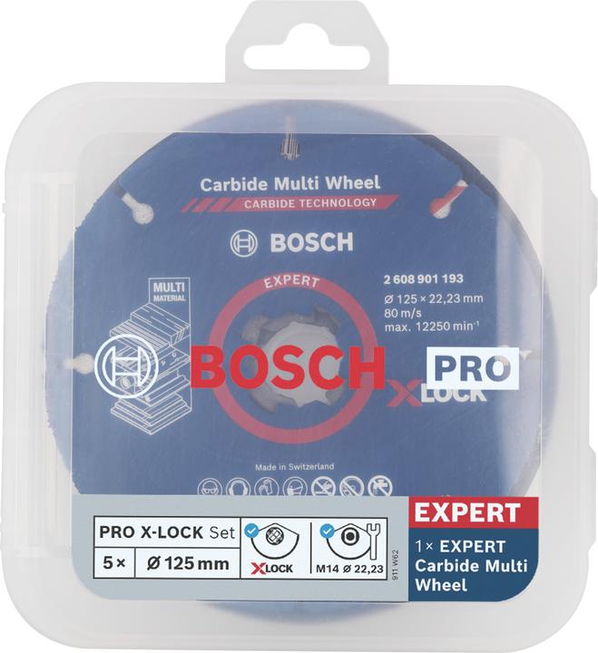 Actual product image Bosch Professional Zubehör PRO Cutting and grinding X-Lock set, 125 x 1 x 22.23 mm