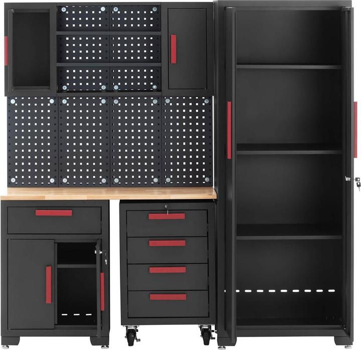 Produktbild MSW Werkstattschrank modular 120,3 x 42,7 x 2,5 cm Platte Lochwand Rollcontainer (19 cm, 4.90 cm)