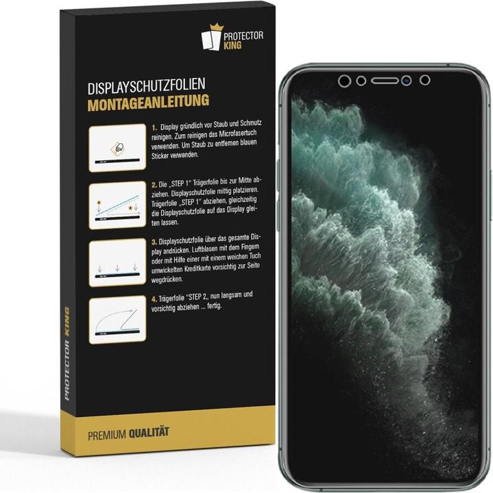 Produktbild Protectorking 3x Panzerfolie Anti-Shock Full Cover HD Klar (3 Stück, Apple iPhone XS Max)