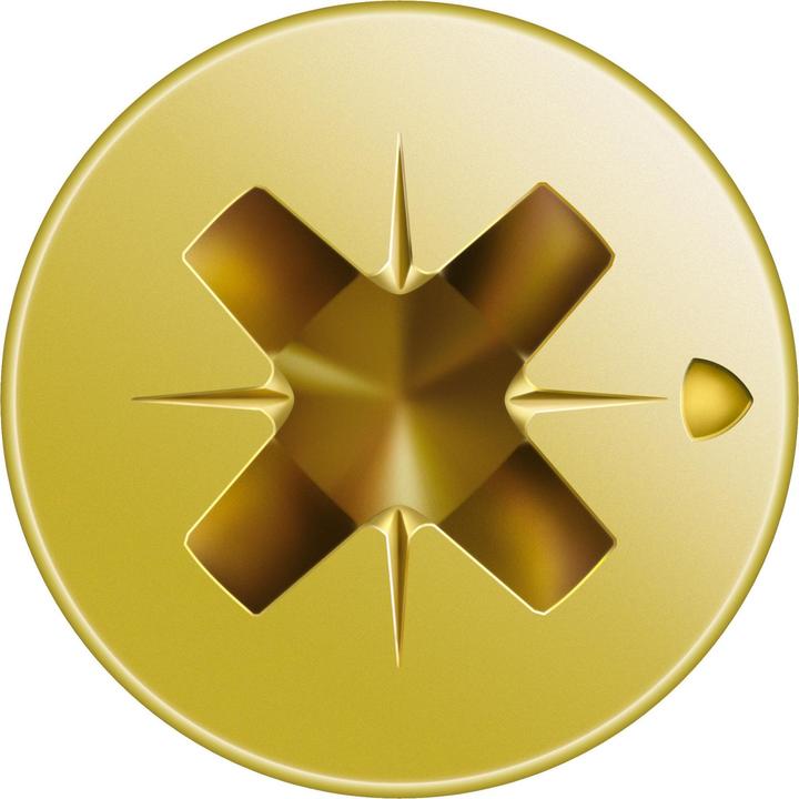 Immagine prodotto Spax Vite R 88094 Testa svasata con punta/inclinazione a croce -PZ 2,5 x 25/22-Z Acciaio zincato giallo (1000 Viti per pezzo)
