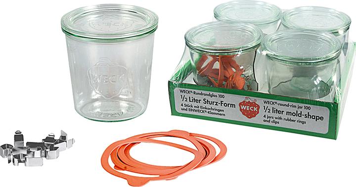 Actual product image Weck lintel shape (4 pcs., 0.50 l)