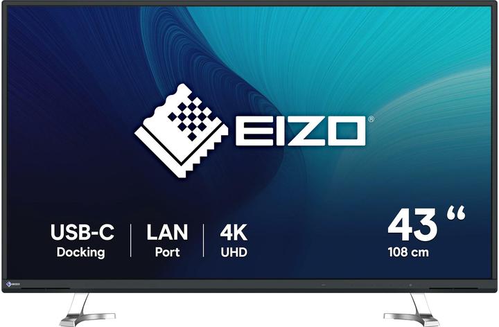Eizo FlexScan EV4340X-BK, 108 cm (42,5 inch), 3840 x 2160 pixels, 4K Ultra HD, LCD, 5 ms, zwart (3840 x 2160 Pixels, 42.50")