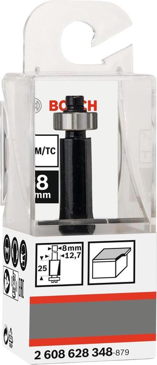 Produktbild Bosch Professional Zubehör Laminat-Bündigfräser, 8 mm, D1 12,7 mm, L 25,4 mm, G 68 mm