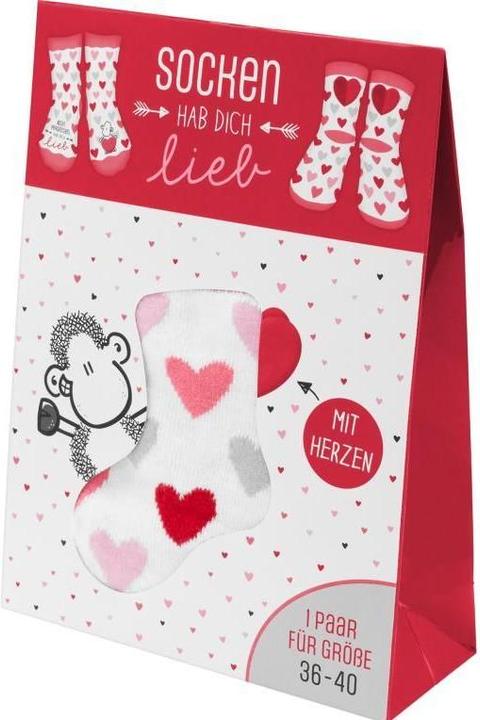 Produktbild Sheepworld Socken m. Herzen Motiv "LIEB" (Einzelpack, 36 - 40)